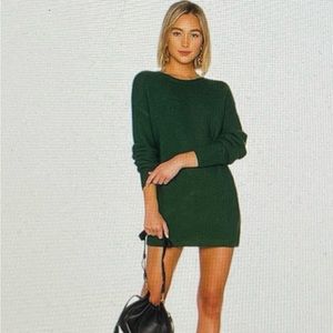 House of Harlow 1960 X Revolve Owen wool blend forest green oversized sweater XS